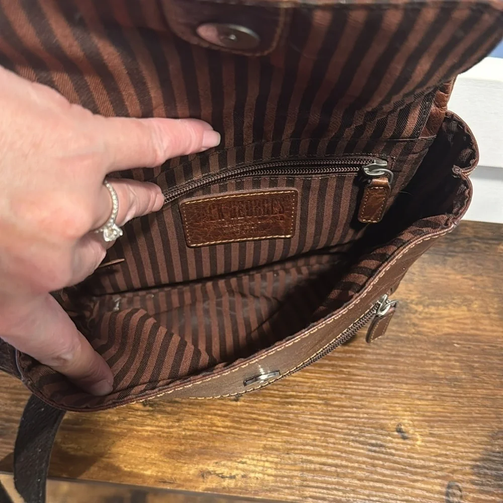 Jack George’s leather crossbody bag brown